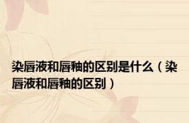 染唇液和唇釉的区别是什么（染唇液和唇釉的区别）
