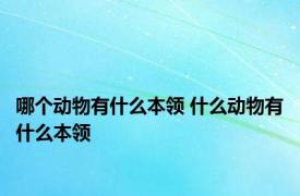 哪个动物有什么本领 什么动物有什么本领