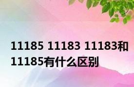 11185 11183 11183和11185有什么区别