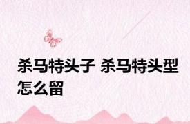 杀马特头子 杀马特头型怎么留