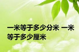 一米等于多少分米 一米等于多少厘米
