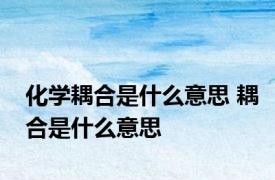 化学耦合是什么意思 耦合是什么意思