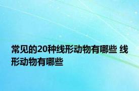 常见的20种线形动物有哪些 线形动物有哪些