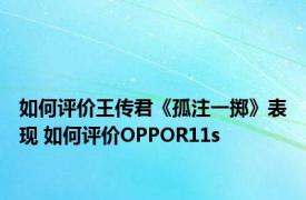 如何评价王传君《孤注一掷》表现 如何评价OPPOR11s