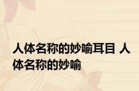 人体名称的妙喻耳目 人体名称的妙喻