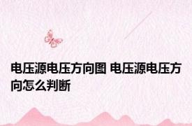 电压源电压方向图 电压源电压方向怎么判断