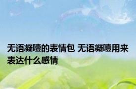 无语凝噎的表情包 无语凝噎用来表达什么感情