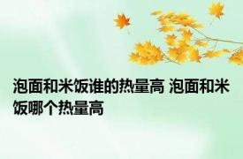 泡面和米饭谁的热量高 泡面和米饭哪个热量高