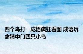 四个鸟打一成语疯狂看图 成语玩命猜中门四只小鸟