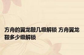 方舟的翼龙鞍几级解锁 方舟翼龙鞍多少级解锁