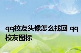 qq校友头像怎么找回 qq校友图标 