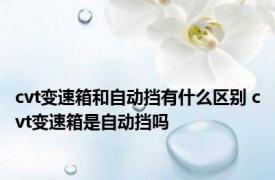 cvt变速箱和自动挡有什么区别 cvt变速箱是自动挡吗