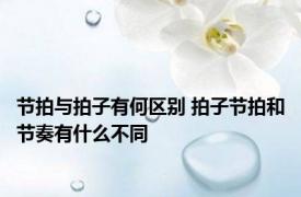 节拍与拍子有何区别 拍子节拍和节奏有什么不同