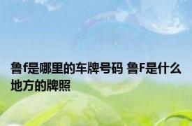 鲁f是哪里的车牌号码 鲁F是什么地方的牌照