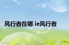 风行者在哪 ie风行者 