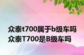 众泰t700属于b级车吗 众泰T700是B级车吗