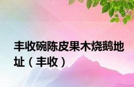 丰收碗陈皮果木烧鹅地址（丰收）