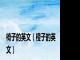 椅子的英文（橙子的英文）