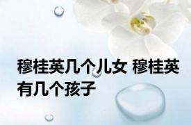 穆桂英几个儿女 穆桂英有几个孩子