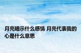 月亮暗示什么感情 月亮代表我的心是什么意思