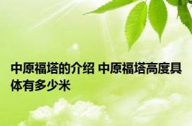 中原福塔的介绍 中原福塔高度具体有多少米