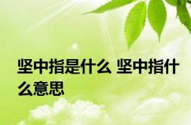 坚中指是什么 坚中指什么意思