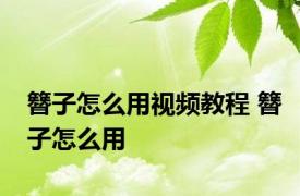 簪子怎么用视频教程 簪子怎么用 