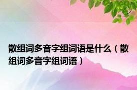 散组词多音字组词语是什么（散组词多音字组词语）