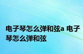 电子琴怎么弹和弦a 电子琴怎么弹和弦