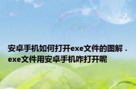 安卓手机如何打开exe文件的图解 .exe文件用安卓手机咋打开呢