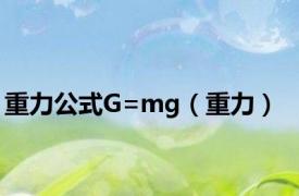重力公式G=mg（重力）