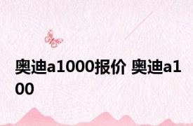 奥迪a1000报价 奥迪a100 