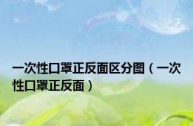 一次性口罩正反面区分图（一次性口罩正反面）