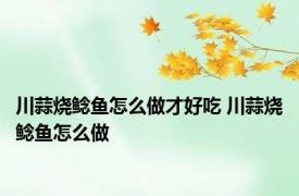 川蒜烧鲶鱼怎么做才好吃 川蒜烧鲶鱼怎么做