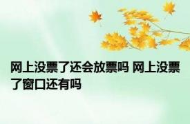 网上没票了还会放票吗 网上没票了窗口还有吗