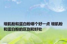 增肌粉和蛋白粉哪个好一点 增肌粉和蛋白粉的区别和好处