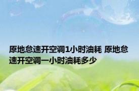 原地怠速开空调1小时油耗 原地怠速开空调一小时油耗多少