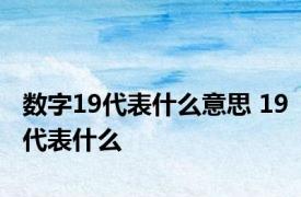 数字19代表什么意思 19代表什么 