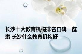 长沙十大教育机构排名口碑一览表 长沙什么教育机构好