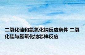 二氧化硅和氢氧化钠反应条件 二氧化硅与氢氧化钠怎样反应