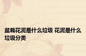 盆栽花泥是什么垃圾 花泥是什么垃圾分类