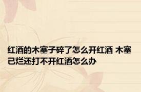 红酒的木塞子碎了怎么开红酒 木塞已烂还打不开红酒怎么办