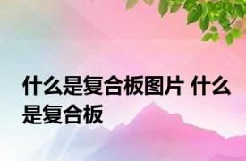 什么是复合板图片 什么是复合板