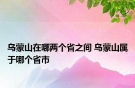 乌蒙山在哪两个省之间 乌蒙山属于哪个省市