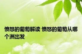 愤怒的葡萄解读 愤怒的葡萄从哪个洲出发