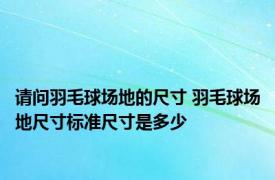 请问羽毛球场地的尺寸 羽毛球场地尺寸标准尺寸是多少