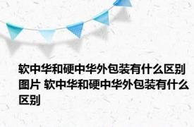 软中华和硬中华外包装有什么区别图片 软中华和硬中华外包装有什么区别