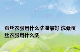 蚕丝衣服用什么洗涤最好 洗桑蚕丝衣服用什么洗