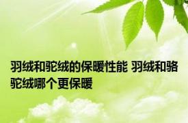 羽绒和驼绒的保暖性能 羽绒和骆驼绒哪个更保暖