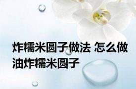炸糯米圆子做法 怎么做油炸糯米圆子